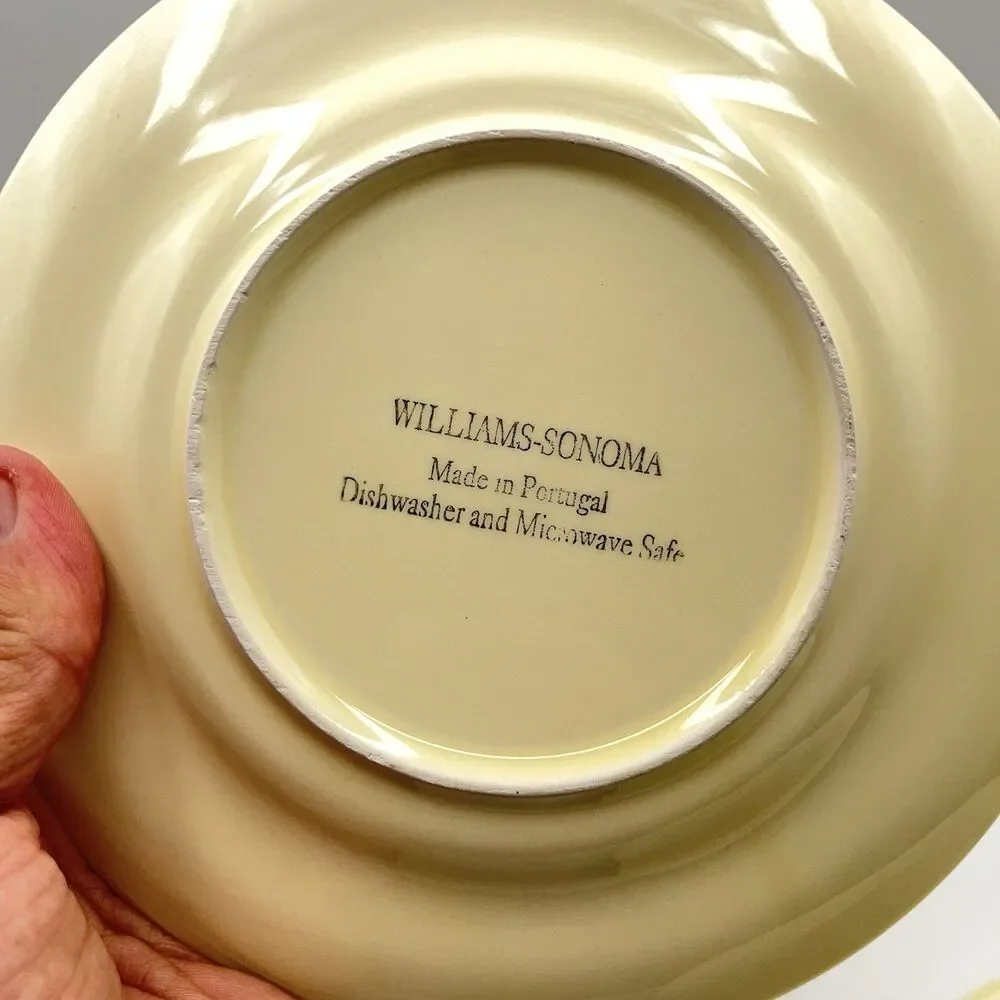 Williams Sonoma Olive Harvest Yellow Salad Plates Made In Portugal Set Of 4